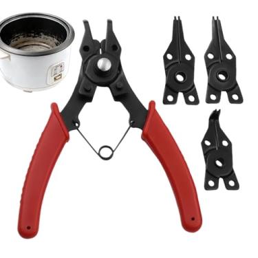 Imagem de Alicate de pressão, clipe externo interno 4 em 1 - alicate de de retenção - para mecânico, reparo de motor automotivo, joias elétricas, fio de mangueira, trabalho doméstico