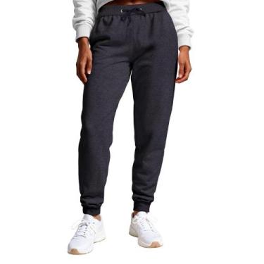 Imagem de Calça Feminina Moletom Flanelada Slim Bolsos Cordão Algodão - Samcro V