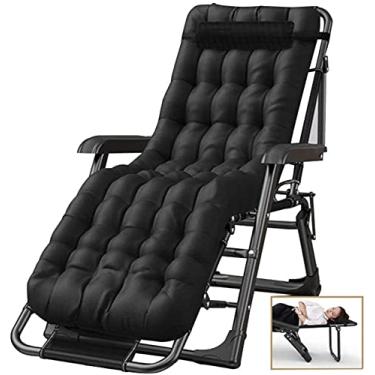 Imagem de Cadeira relaxante de escritório com varanda com gravidade zero, respirável e confortável, cadeira reclinável portátil ajustável com travesseiro de suporte