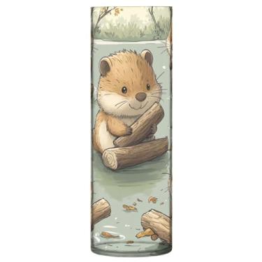 Imagem de Qilmy Lindo vaso de hamster em madeira flutuante para flores, vaso de belas artes, decoração de casa para escritório, sala de jantar, sala de estar, casamento382