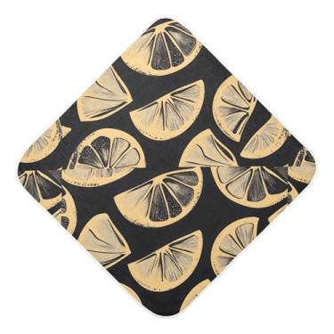 Imagem de Toalhas de bebê com capuz ultra macias e absorventes toalhas de banho de algodão musselina limão para recém-nascidos e bebês 76 x 76 cm