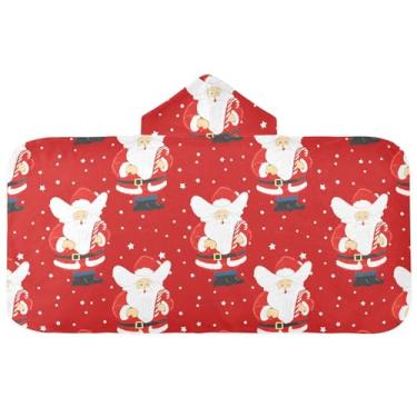 Imagem de Burbuja Toalha de banho com capuz de laço rosa para crianças, toalha de praia de pelúcia macia absorvente para chá de meninas e meninos 3-10 anos, 61 x 127 cm