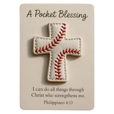 Imagem de A Pocket Blessing Cross Token – Edição Esportiva Presente Cruzado de Bolso Feito à Mão Presente Cristão Inspirador para Atletas, Equipes e Grupos Juvenis, Significativo, Presentes de Equipe e