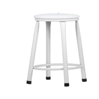 Imagem de Banqueta Baixa Banco Cozinha Americana Balcão Bar Aço - Bar com Assento Estofado，banqueta baixa cozinha(Branco)