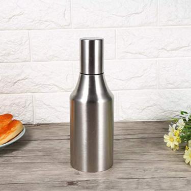 Imagem de HEEPDD Pote de óleo Prático de Aço Inoxidável, Recurso, Capacidade de 500ml, Ideal para Uso Doméstico na Cozinha Pote de óleo Prático de Aço Inoxidável, Cozinha à Prova de Vazamentos (1000ML)