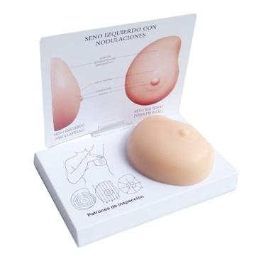 Imagem de Modelo de mama de silicone, modelo anatômico de mama com câncer, manequim de autoteste de caroços patológicos