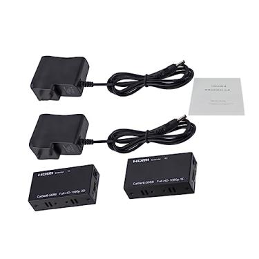 Imagem de Kit extensor de receptor HDMI RJ45 1080p HDMI extensor de rede até 60 m 1080p @ 50/60Hz Suporte de áudio e vídeo laptop DVD TV