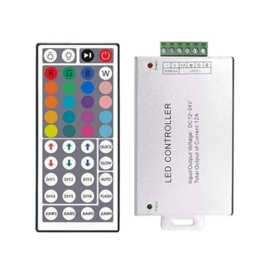 Imagem de Controle remoto sem fio de 44 teclas para fita de LED SMD 5050 3528, controlador RGB sem fio DC12-24V