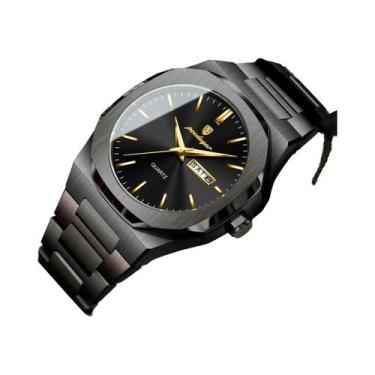 Imagem de Relógio De Quartzo Masculino À Prova d'Água Em Aço Inoxidável POEDAGAR