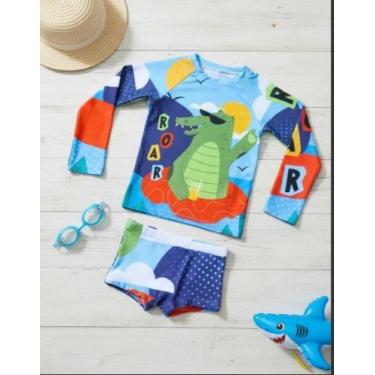 Imagem de Conjunto Sunga Infantil Com Blusa Proteção Uv50 Térmica Dry - Star Gol