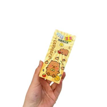 Imagem de 01 UND Mini Bloco Espiral Capivara Surpresa | Capa Fofa | Folhas Decoradas | Ideal p/Presente ou Estojo