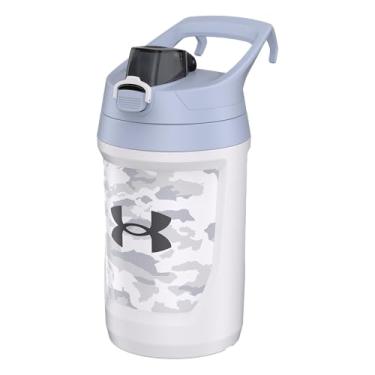 Imagem de Under Armour Garrafas de água isoladas de 946 ml – Jarro de água esportivo com gancho de cerca, resistente a vazamentos para beisebol, futebol e muito mais, isolamento de 947 ml, floresta branca