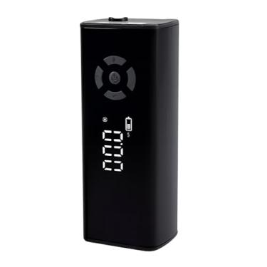 Imagem de Genérico Compressor de Ar Portátil, Preto E Branco, Plástico, Visor Digital, Lanterna, Power Bank, Alimentação Por Bateria Veicular 12v DC, Para Calibração De Pneus De Carros