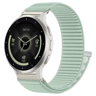 Imagem de Pulseira de relógio de 20 mm compatível com Garmin Vivoactive 6/Vivoactive 5/3/3 Music Watch, pulseiras esportivas de nylon macio respirável para Garmin Venu Sq 2/Forerunner 55/165/245/645