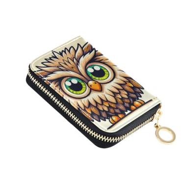 Imagem de Carteiras femininas fofas de couro com bloqueio de RFID, carteira feminina de viagem com zíper e chaveiro