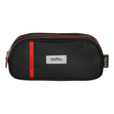 Imagem de Estojo Escolar Duplo Harry Potter Preto ET49735HP - Luxcel