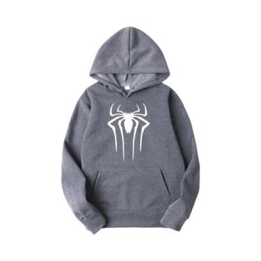 Imagem de Moletom Casual Com Estampa De Aranha Em Cores Sólidas Para Homens E Mu