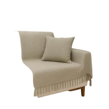 Imagem de Manta para Sofá Gigante 2,40x1,80m Casal Algodão Macio Decorativa(Areia)