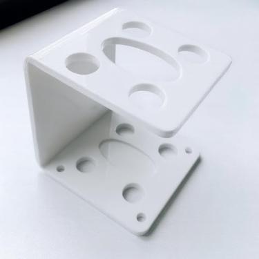 Imagem de Porta Escova de Dente e Creme Dental Acrílico Transparente Organizador Banheiro Anti Derrapante para Casa (Branco)