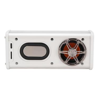 Imagem de Luocute Alto-falante Com Relógio de Tela Grande, Alto-falante Sem Fio 5.3 Com Despertador e Display de Temperatura, Som Estéreo de 5 W, 4 Horas de Reprodução, para Escritório Em (Branco)