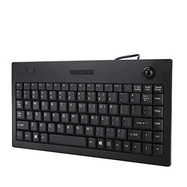 Imagem de ZJchao Teclado Ultrafino Mini Com Fio MC 9712 USB Teclado Comercial Silencioso Industrial Preto Compacto Layout de 88 Teclas para Escritório e Jogos Preto 11,8 X 6,2 X 0,8 Polegadas