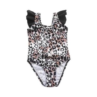 Imagem de Maiô Infantil De Verão Com Estampa Arco-Íris Para Meninas, Monokini, R