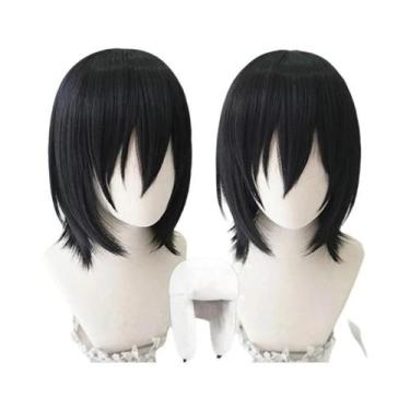 Imagem de Peruca De Cosplay Preta Curta De Anime Fyodor Dostoevsky, Cabelo Sinté