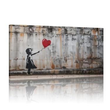 Imagem de Impressões de arte de parede Banksy, mural de parede Banksy, tela de arte de parede Banksy, impressões em tela extragrande, pôsteres e impressões Banksy - (40 x 80 cm) 16 x 32 polegadas sem moldura