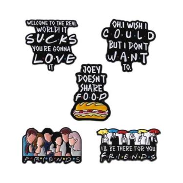 Imagem de Conjunto De Pins De Esmalte De Dinossauro E Gato Em Estilo Cartoon, Br