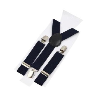 Imagem de Suspensórios Ajustáveis De Couro Elástico Em Cores Sólidas Para Crianç