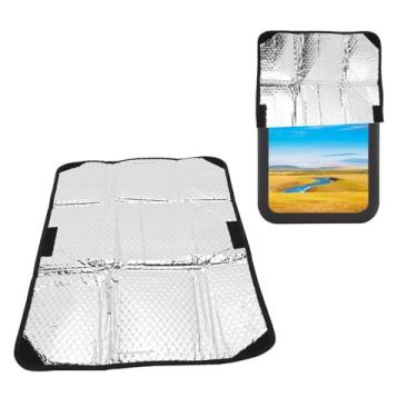 Imagem de Dpofirs Sombra para Janela de Porta de Rv, Capa de Janela Blackout Dobrável para Rv, 25,2 X 16,1 Polegadas à Prova de água, Gancho e Prendedor de Laço para Trailer de Carro