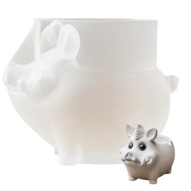 Imagem de Molde para vasos de flores, decoração em forma de javali de silicone, molde de plantador de flores | para exibição de de pátio ao ar livre, mesa central, mesa, prateleiras, escritórios