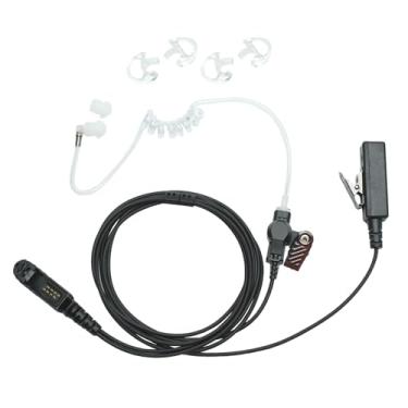 Imagem de Klykon Fone de ouvido XPR3500e com microfone PTT para Motorola Walkie Talkie XPR3300e XPR3500 XPR3300 rádio bidirecional preto