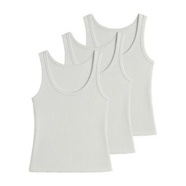 Imagem de Kit com 3 Blusas Feminina Regata Hering N1te-Feminino