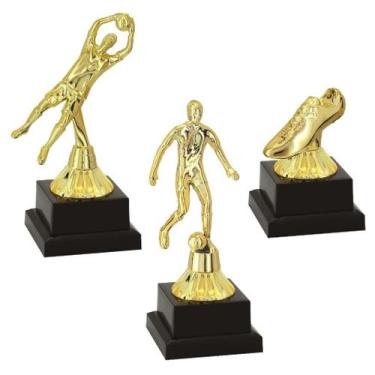 Imagem de Kit Com 3 Troféus Jogador + Goleiro + Chuteira Vitória