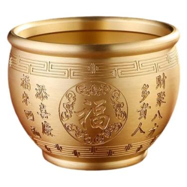Imagem de Bothyi Tigela da Fortuna Feng Shui em Latão, Artesanal e Robusta, Ornamento de Mesa Original, Tigela Decorativa para Sala de Estar e Estilo Fazenda, Style B