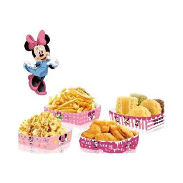 Imagem de Utensílios Descartáveis Minnie Disney 12 24 36 Peças Pratos De Papel C