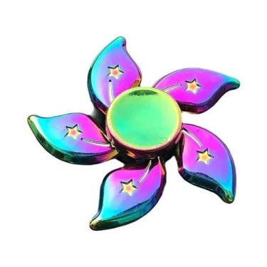 Imagem de Spinner De Metal Arco-Íris EDC Brinquedo Antiestresse Para Adultos E C