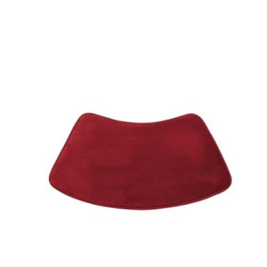 Imagem de Tapete de banho curvo, tapete de chuveiro curvo de canto para banheiro antiderrapante, tapete de banho curvo lavável para banheira (vinho tinto)