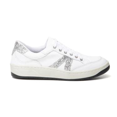 Imagem de Tenis Branco Feminino Casual Brilho Super Confortavel 1100-Feminino