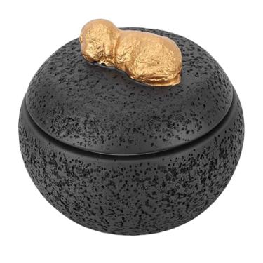 Imagem de HURRISE Urna para Cinzas para Animais de Estimação, Urna Memorial para Gatos de Cimento Com Tampa Selada de Silicone, Contém 350 Ml de Cinzas, Ideal para Cães Pequenos, Gatos,