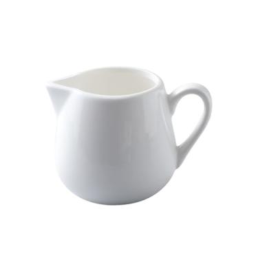 Imagem de Molho de cerâmica branca com alça Jarro de leite para molhos, salada de leite, jarro de leite (grande)