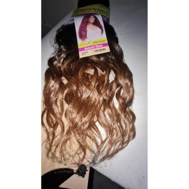 Imagem de Mega hair tela idêntico humano fibra futura ondulado longo