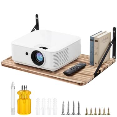 Imagem de 3BAO Suporte de parede para projetor (16,54 x 11,02 x 0,67) Prateleira flutuante de montagem de parede para roteador, suporte de rack de suporte de projetor, caixa de cabo modem para Xbox Series PS5