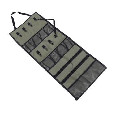 Imagem de Dpofirs Saco de Armazenamento Durável do Dossel da Barraca do Organizador de Suspensão de Acampamento Com Bolsos de Malha para o Piquenique Ao Ar Livre - Verde, 40,2x15,7in