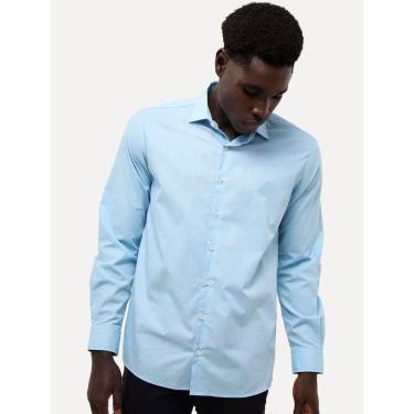 Imagem de Camisa Dudalina Masculina Comfort Fit Lisa Azul Claro-Masculino