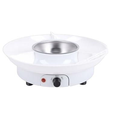 Imagem de Diydeg Conjunto de Fondue Elétrico, Kit Fondue de Chocolate com Recipiente Removível de 280ml e 10 Espetos, Ideal para Festas, Encontros Românticos, Chocolate, Queijo, Caldo e Óleo (Plugue UE)