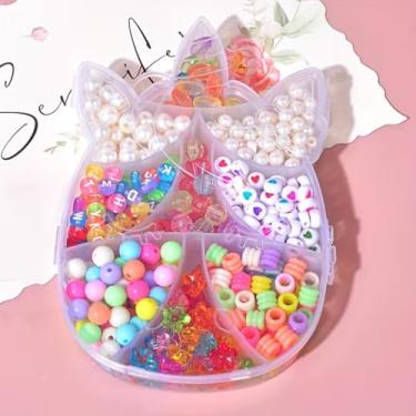 Imagem de Kit Pulseiras Miçangas Infantil Fio Nylon Unicórnio 400 pçs