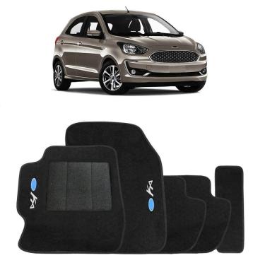 Imagem de Jogo De Tapete Automotivo Ka 2017 A 2021 Carpete Base Pinada
