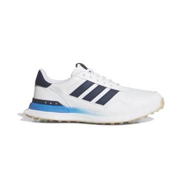 Imagem de adidas Tênis masculino de golfe, Ftwr Branco/azul marinho universitário/azul claro, 39